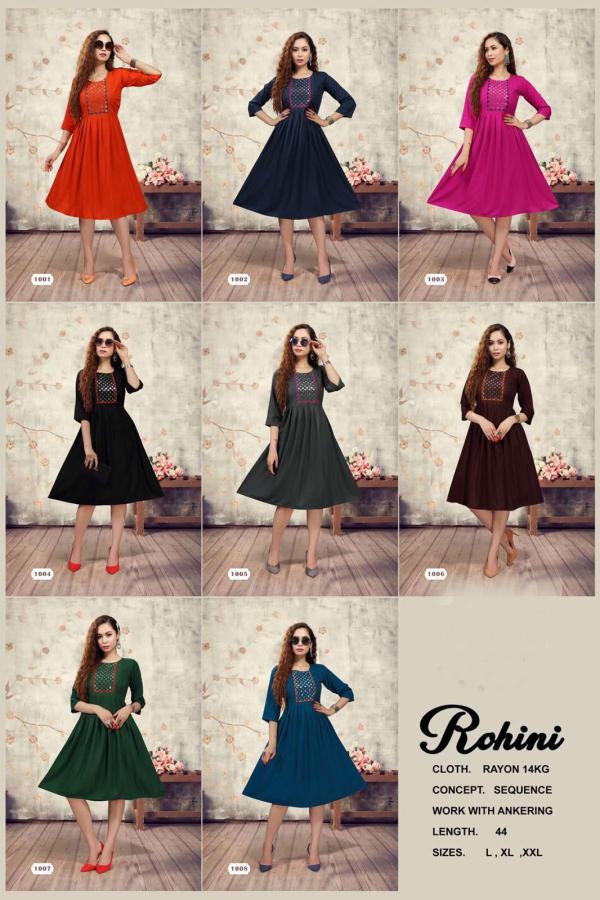 Rohini Rayon Designer Flair Kurti 